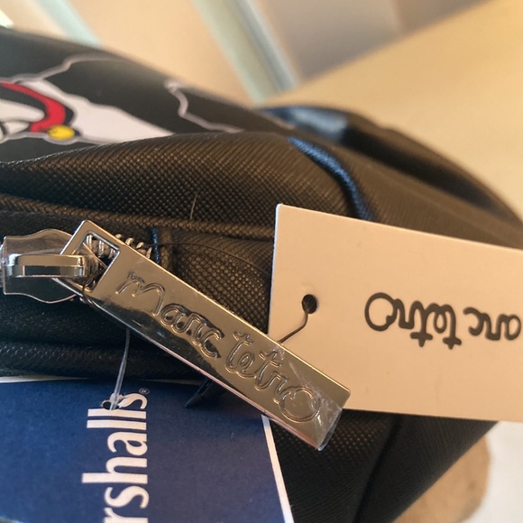 NWT Mark Tetro Black Boston Terrier Zippered Cosmetic/Tote Bag - Picture 5 of 7